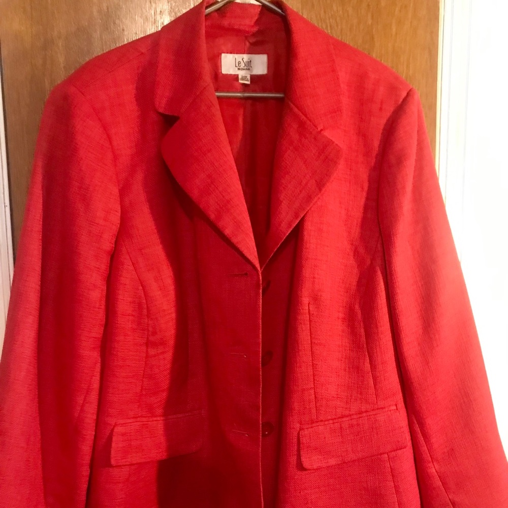 Red Business or Church Suit w/ Blazer & Skirt